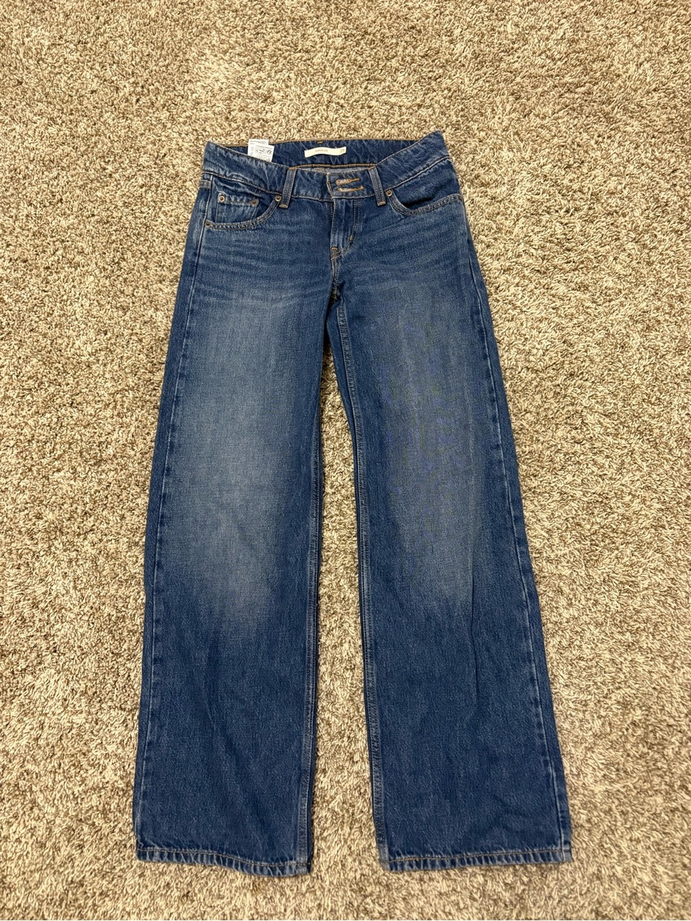 Levi's Women's Wide Leg Jeans in Dark Blue Denim